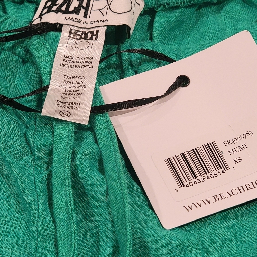 NWT $138 BEACH RIOT Amara Pant in Mediterranean Mint XS - Picture 5 of 5